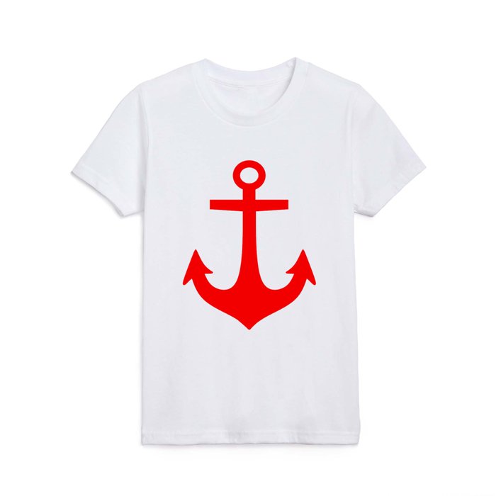 Anchor (Red & White) Kids T Shirt