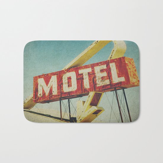 Thrashed Motel Sign Bath Mat