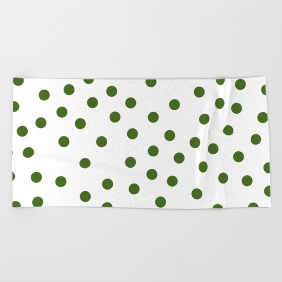 Simply Dots in Jungle Green Beach Towel