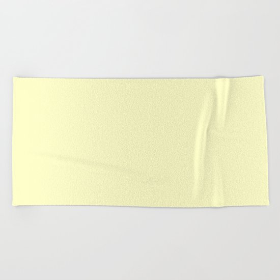 Simply Pale Yellow Beach Towel