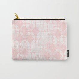 Lucky Diamonds in Pink Carry-All Pouch | Geometric, Vintage, Lines, Crosshatch, Stripes, Retro, Retro Style, Grid, Diamond, Retroinfluence 