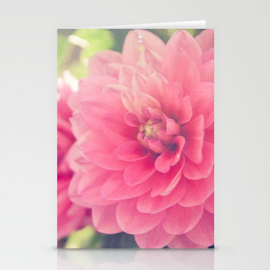 Pink Dahlia Stationery Cards