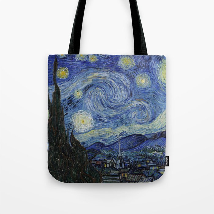 Society6 The Starry Night Van Gogh Canvas Tote Bags By The Iconic Paintings 13 X 13 From Society6 Shefinds