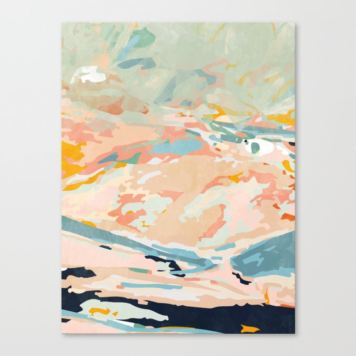 abstraction landscape in pastels Canvas Print