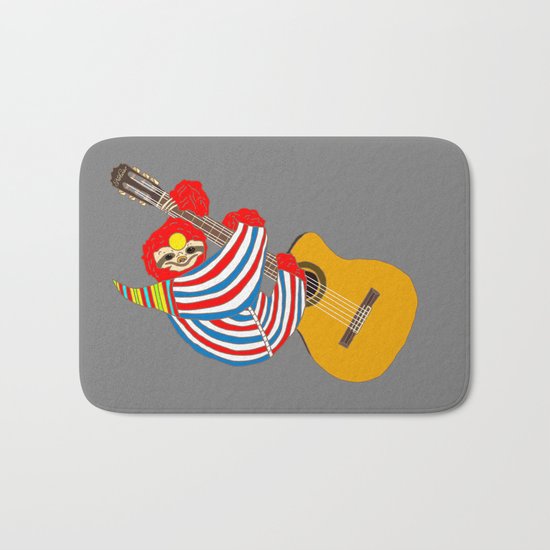 Bowie Sloth Vintage Guitar Bath Mat