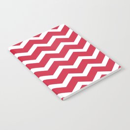 Red Zig Zag Lines Pattern Notebook