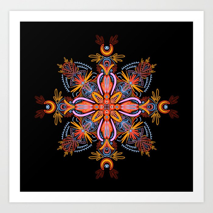 Butterscotch Mandala Art Print by dana makes art Society6