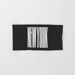 New York: B&W Typography Edition Hand & Bath Towel