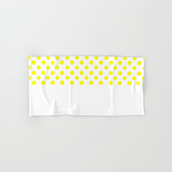 Polka Dots (Yellow/White) Hand & Bath Towel
