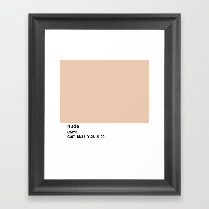 pantone, nude, CMYK colorblock Framed Art Print