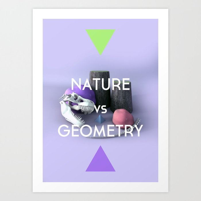 Nature vs Geometry Art Print