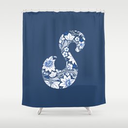 Chinese Element Blue - S Shower Curtain