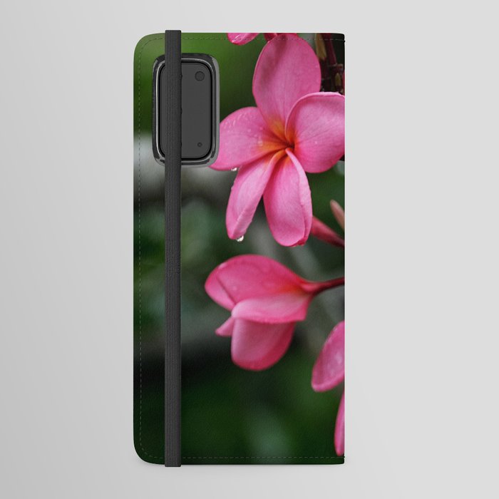 Pink Plumeria Flower Plant Frangi Pani Petals Bloom Android Wallet Case