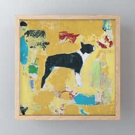 Boston Terrier Painting Art Framed Mini Art Print