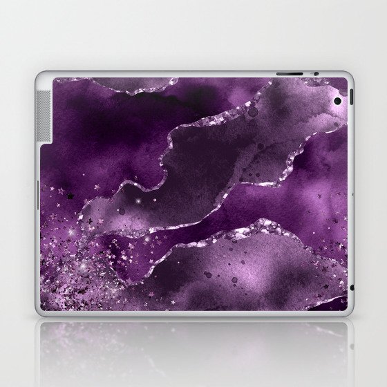 Purple Starry Agate Texture 04 Laptop & iPad Skin