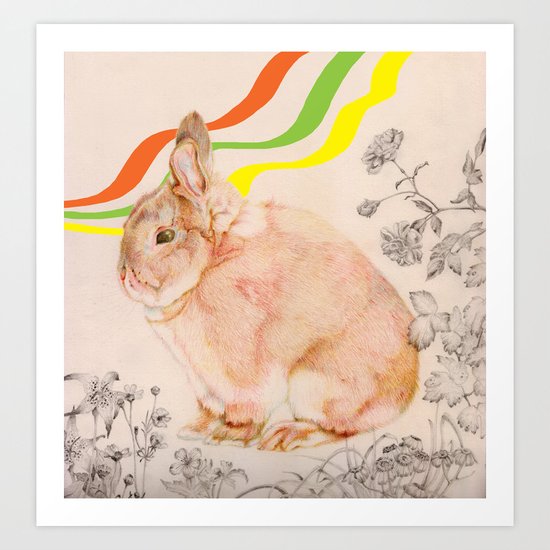 Dedicated to all those bunnies out there Art Print