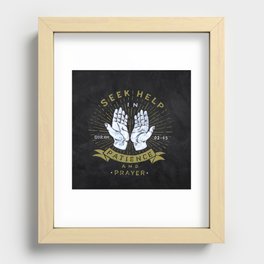 Qur’an 2:45 - “Seek help in patience and prayer." Recessed Framed Print