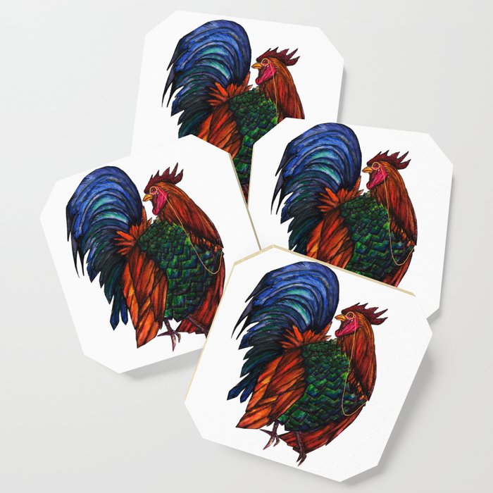 Monocled Rooster Coaster