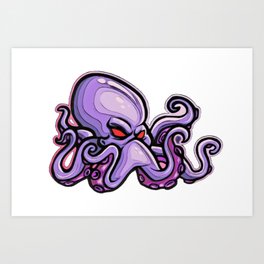 Octopus sticky extendable slime twisted alien corrosive radioactive Art Print | Scribble, Painting, Graphics, Radioactive, Extendable, Octopus, Purple, Sticky, Corrosive, Drawing 