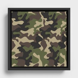 Military camouflage Framed Canvas