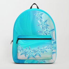 Starfish G217 Backpack | Sea, Children, Beach, Starfish, Waves, Watercolor, Tropical, Abstract, Graphicdesign, Vector 