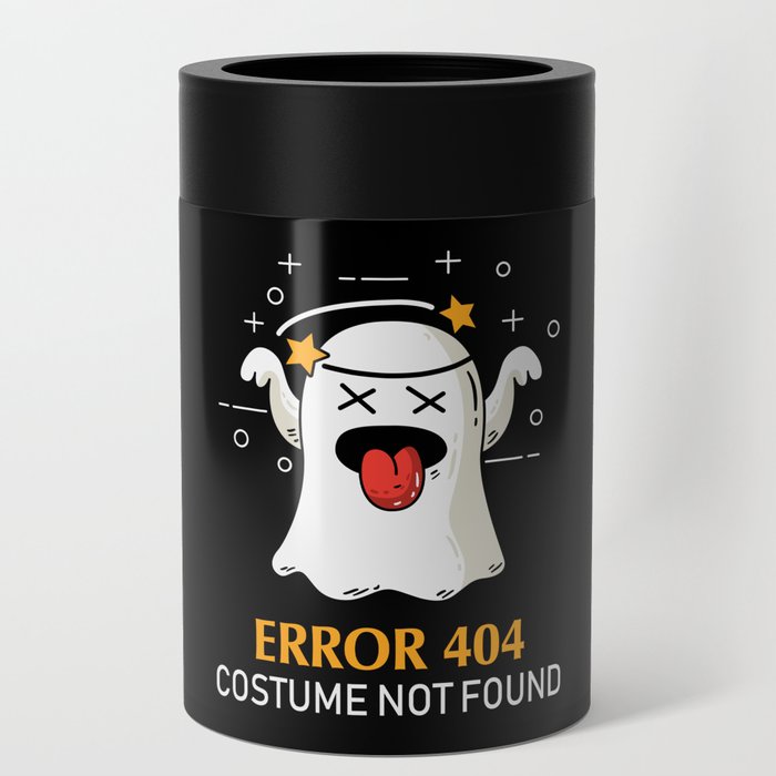 Error 404 Costume Not Found Funny Halloween Ghost Can Cooler