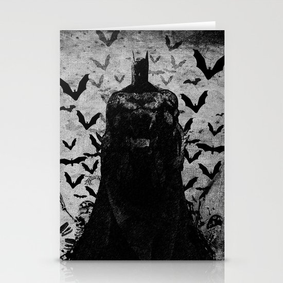 The night rises B&W Stationery Cards