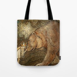 “She Kissed the Bear” by John Bauer Tote Bag