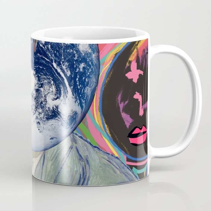 Van Gogh Planet Earth and my Graffiti Art.  Coffee Mug