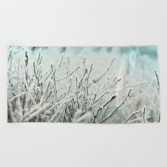 Winter frost Beach Towel