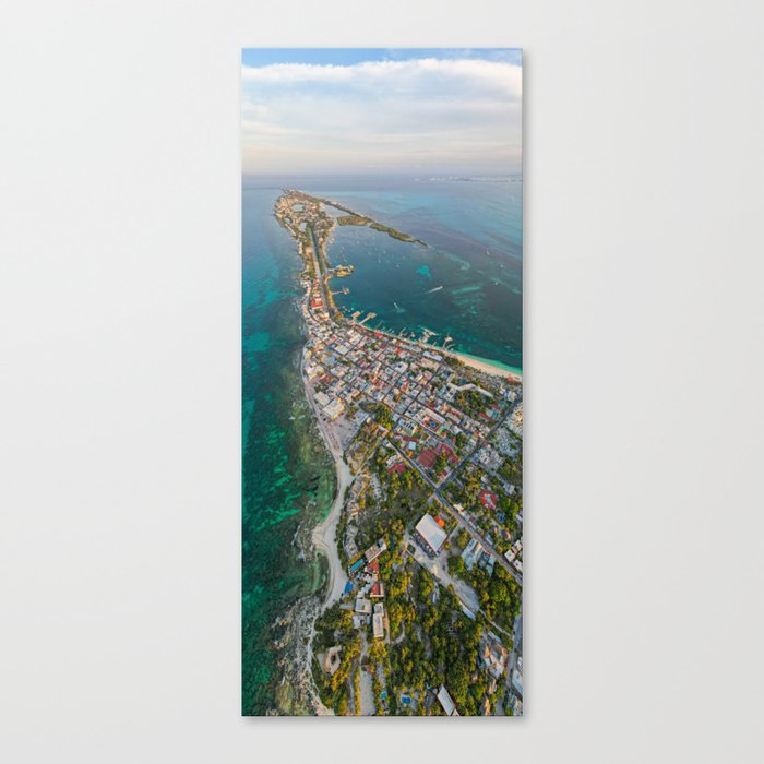 Isla Mujeres, Panorámica Vertical Canvas Print
