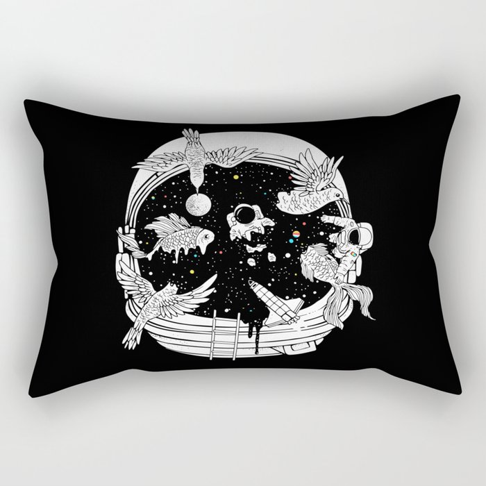 Depth of Discovery (A Case of Constant Curiosity-B/W) Rectangular Pillow