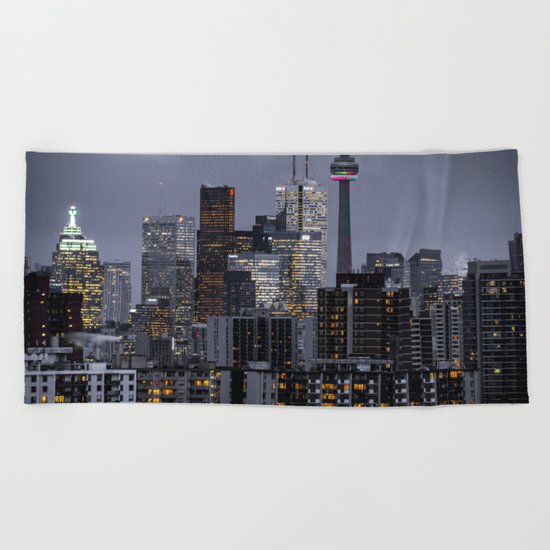 City night ville Beach Towel