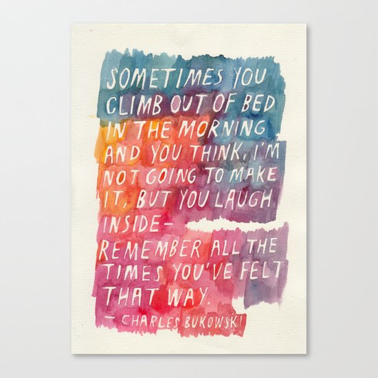 Charles Bukowski Canvas Print