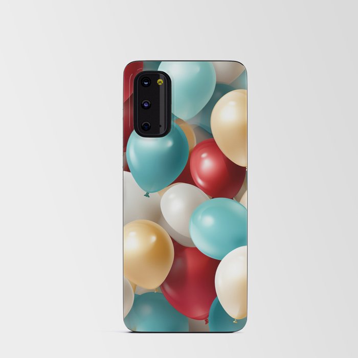 Red blue balloons #10 Android Card Case