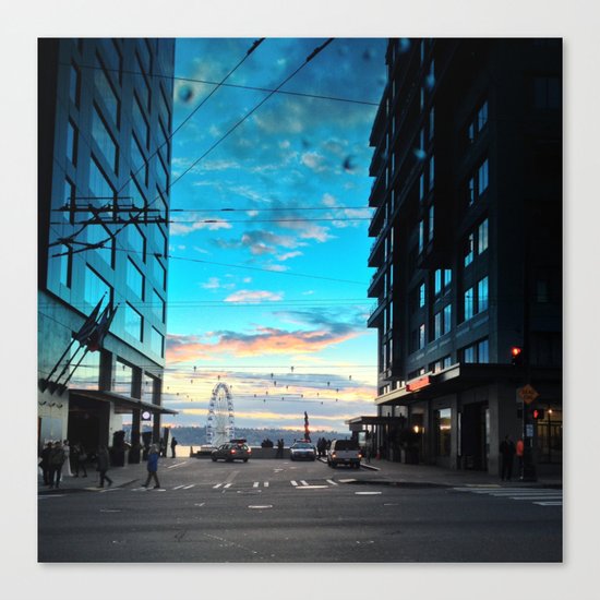 Seattle Summer Sunset Canvas Print