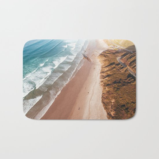 Beach from above Bath Mat