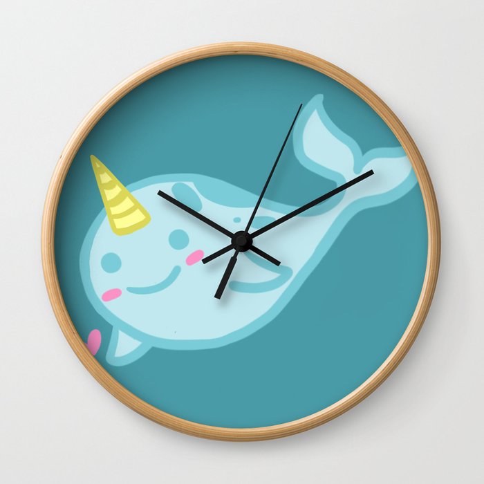Nelly the Narwhal! Wall Clock