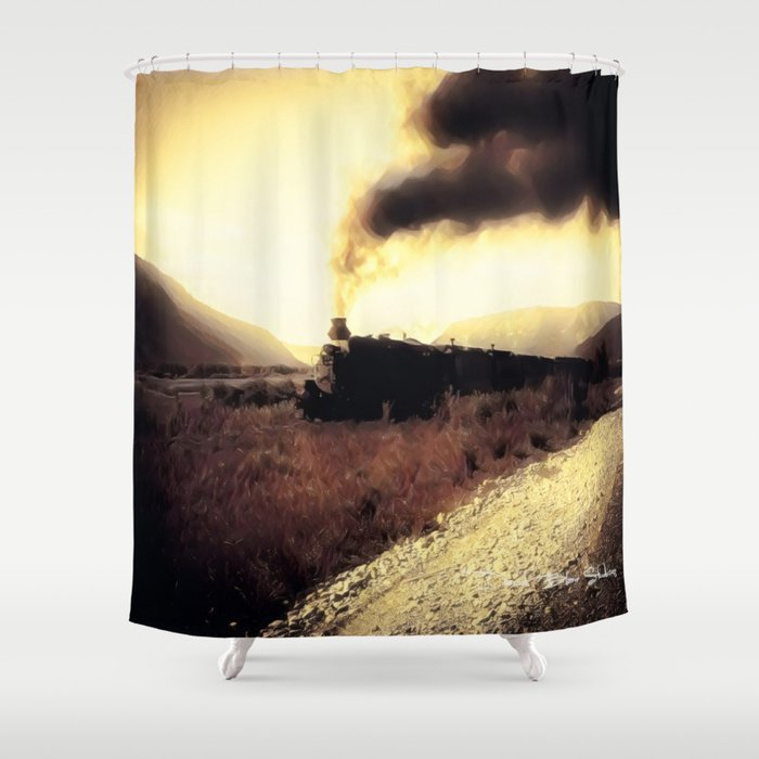 Mystery Train - Graphic 1 Shower Curtain