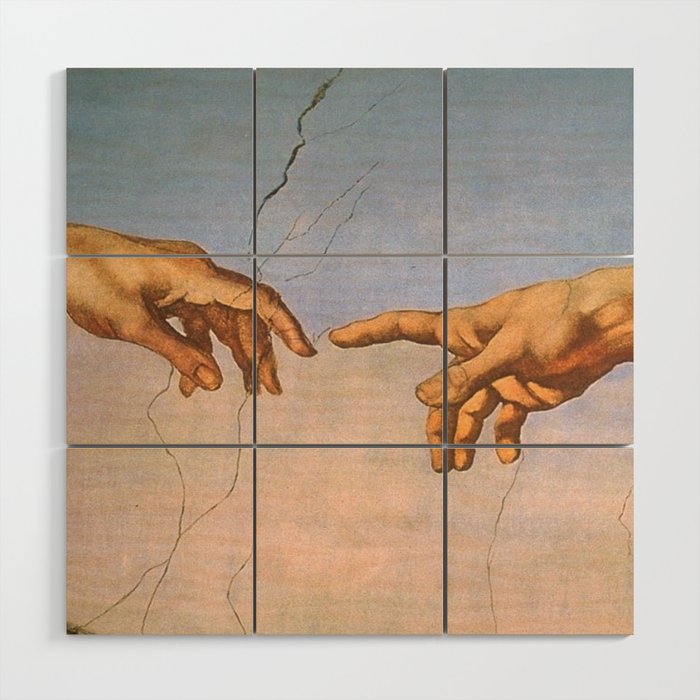 Michelangelo's Creation Wood Wall Art
