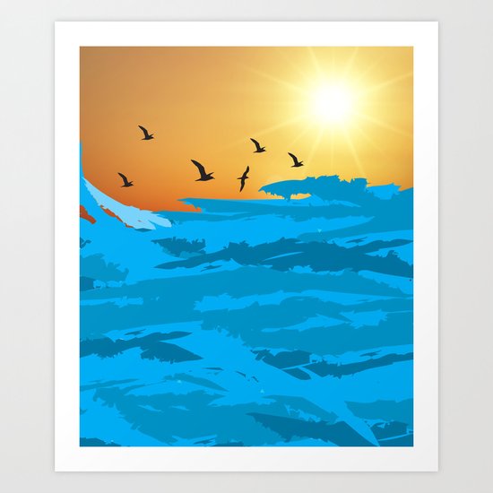 sea wave Art Print