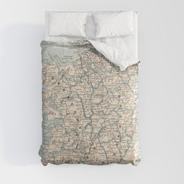 Vintage Map of Ireland (1893) Comforter