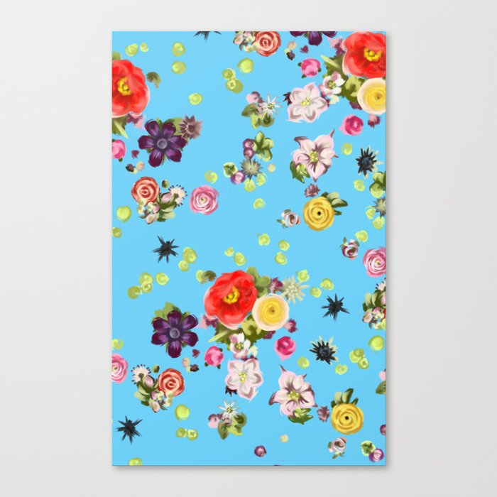 Floating Flowers Canvas Print