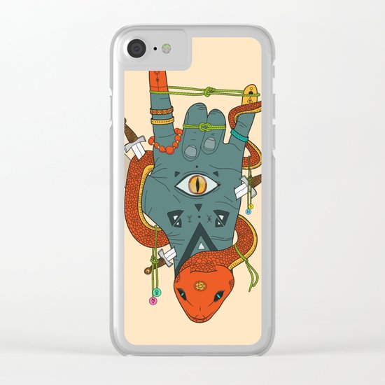 Evil Hand Clear iPhone Case