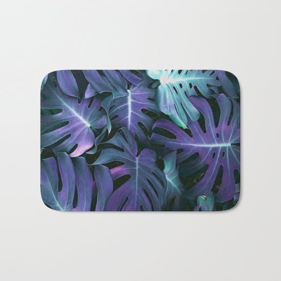 Monstera Blues Bath Mat