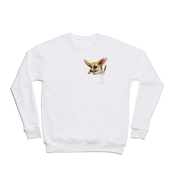 Pocket fennec fox Crewneck Sweatshirt