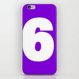6 (White & Violet Number) iPhone Skin