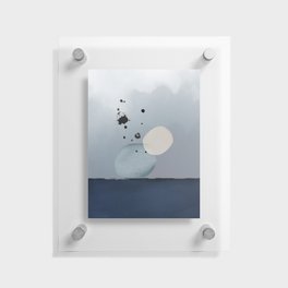Blue Abstract Print, Abstract-029 Floating Acrylic Print