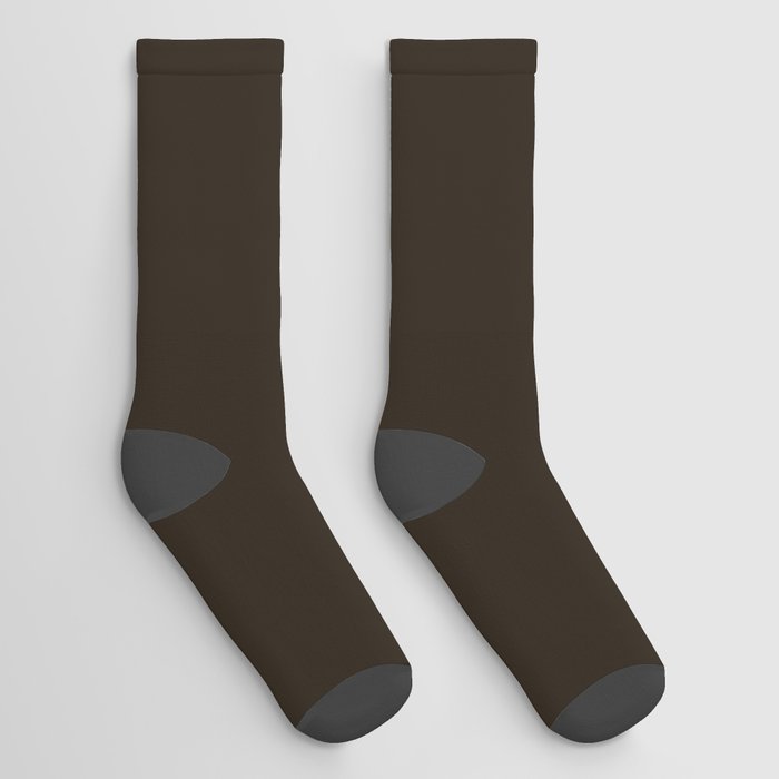 Burnt Coffee Brown Socks