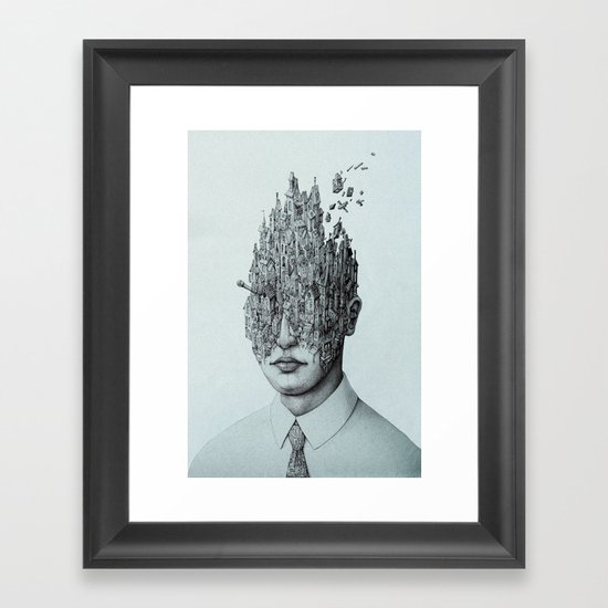 The Town of Thoughts Framed Art Print